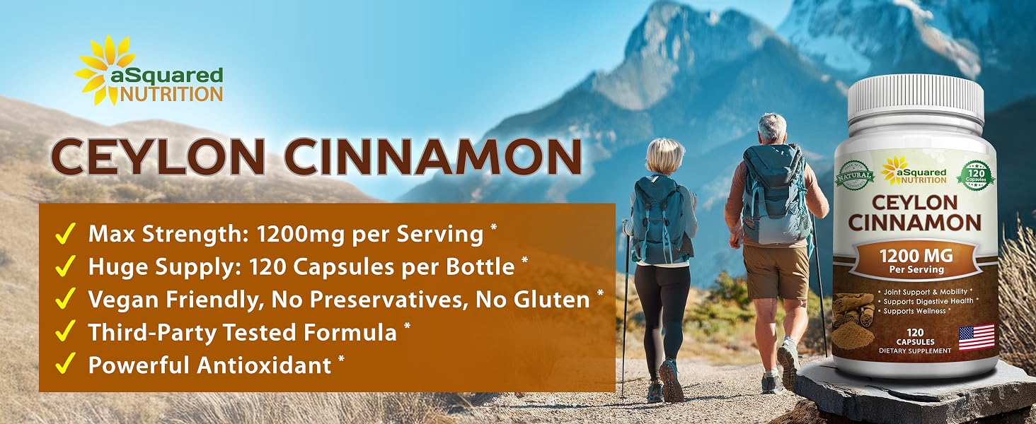 Ceylon Cinnamon 120 capsules 600mg 1200mg