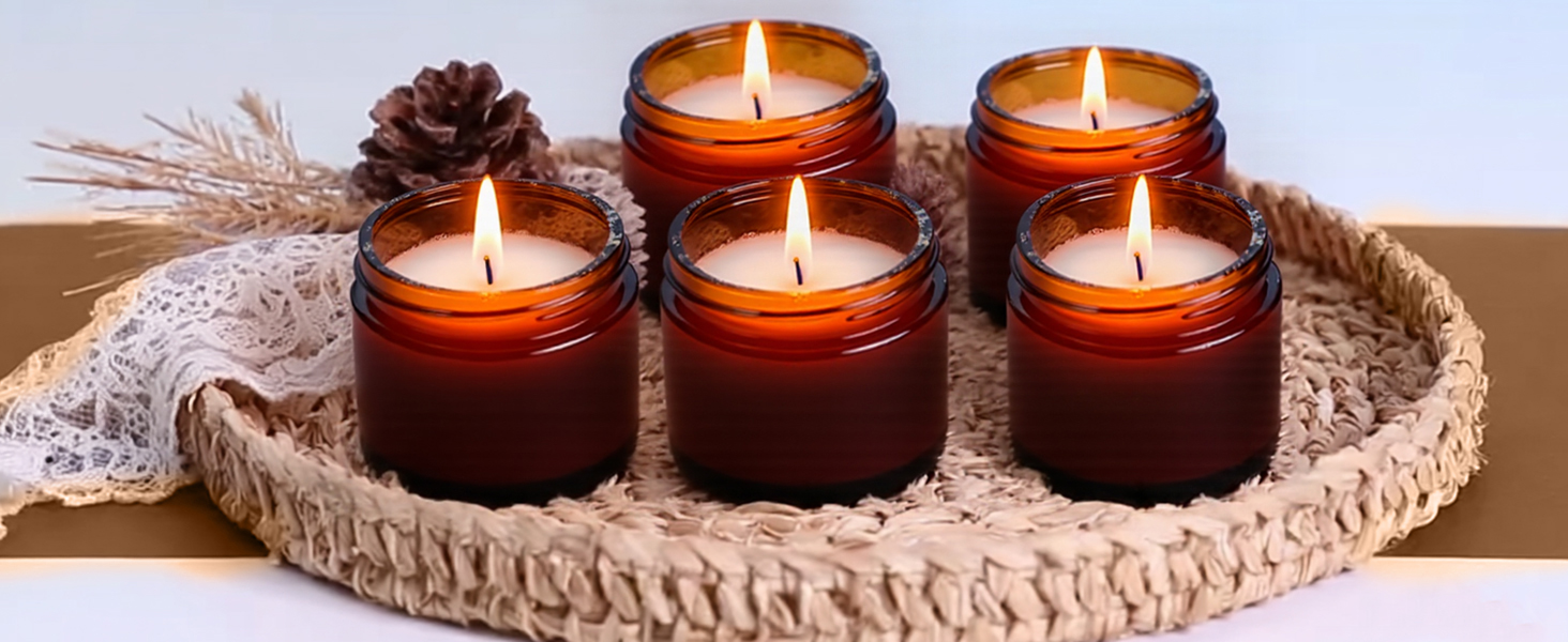 2 oz glass jars amber