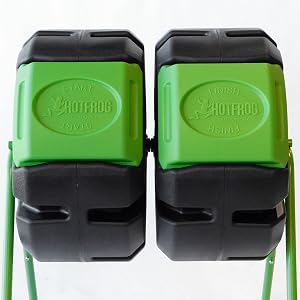 HOTFROG Dual Body Tumbling Composter - close up of doors
