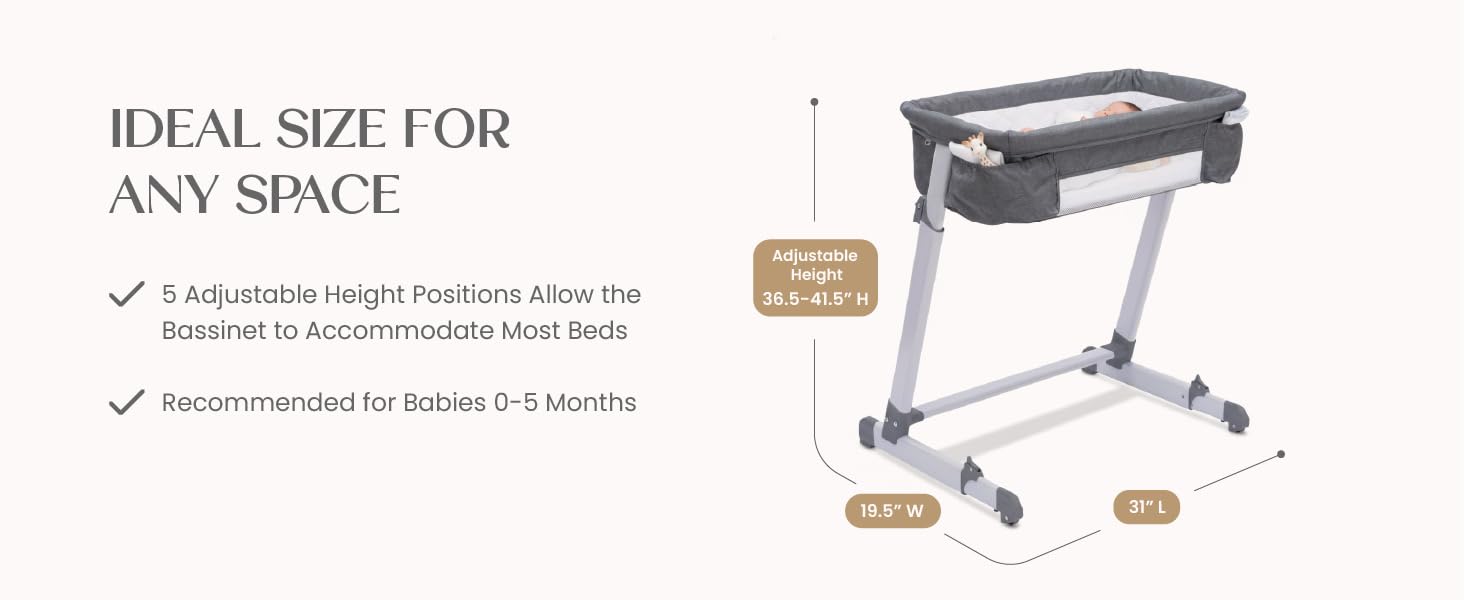 Bondi Beechwood Twin Bassinet, Tan