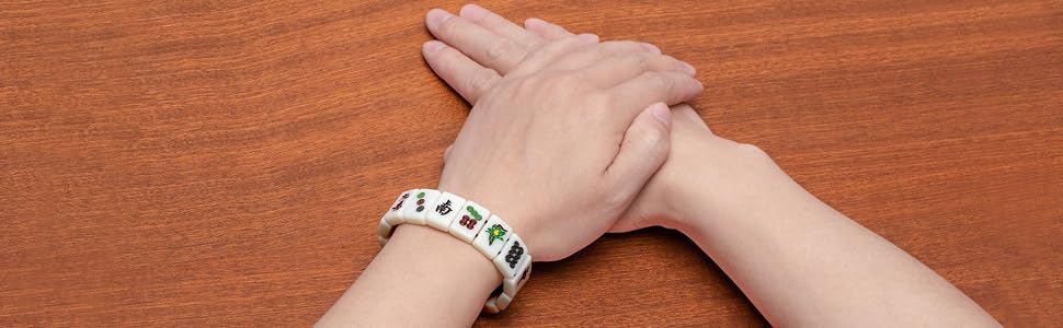 Mahjong Mini-Tiles Stretchy Bracelet