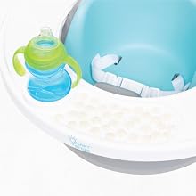 Snack space and cup holder on tray