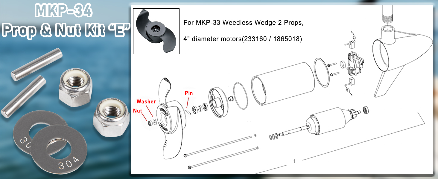 MKP-34 Prop &amp; Nut Kit E