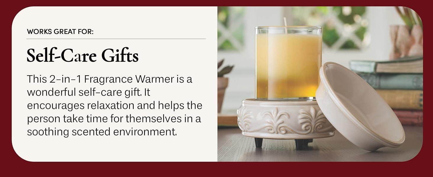 Candle Warmers 2-in-1 Candle and fragrance warmer flame-free safe alternative wax melts