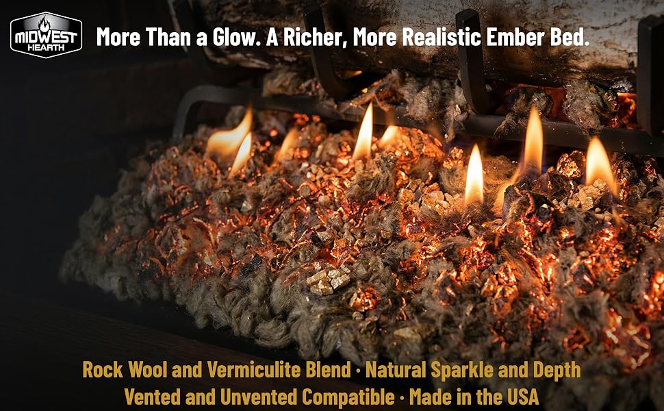 Midwest Hearth Glowing Embers for Gas Logs