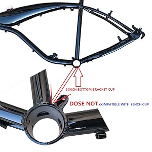 Not Compatible with 50mm/2 inch bottom bracket cup