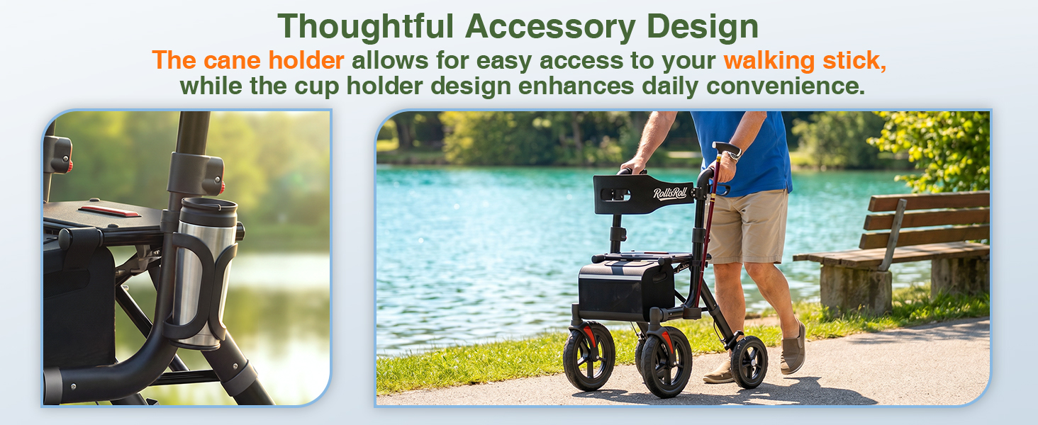 Walkers for Seniors, Rollator Walker with Seat