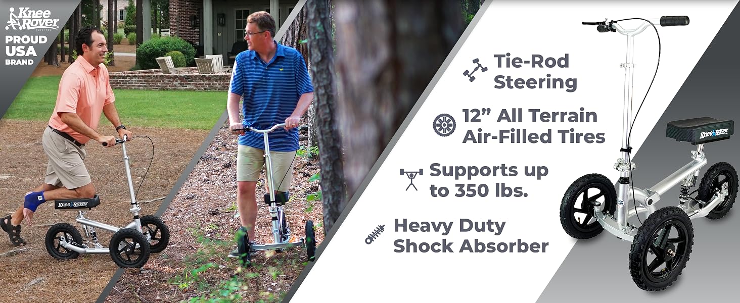 Knee scooter for broken ankle leg foot surgery injury steerable knee walker foldable fsa eligible