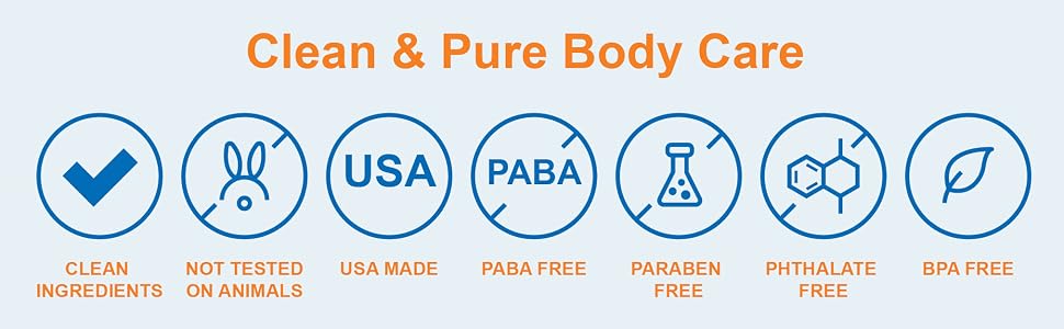 clean pure body care feminine products made with no parabens paba phthalates