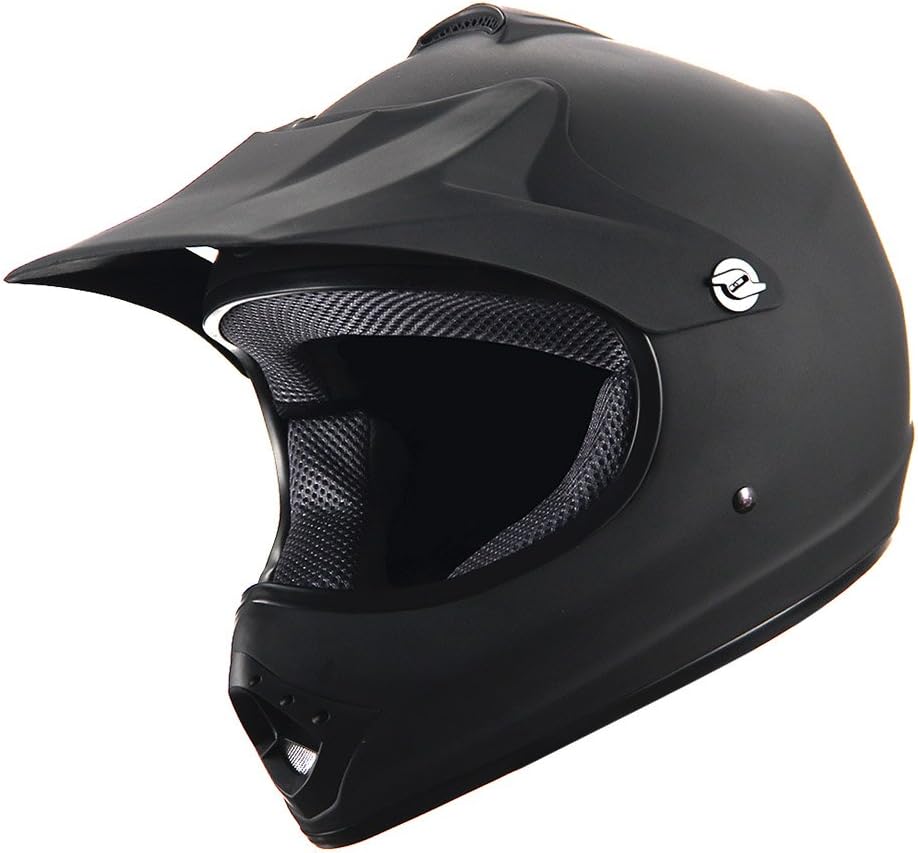 WOW Youth Kids Motocross BMX MX ATV Dirt Bike Helmet Matt Black