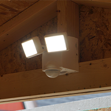 Led motion security sensor battery beams light outdoor shed detection wireless garage basement deck