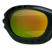 motorcycle biker goggles sun glasses shades orange mirror revo lens strap foam blocks wind