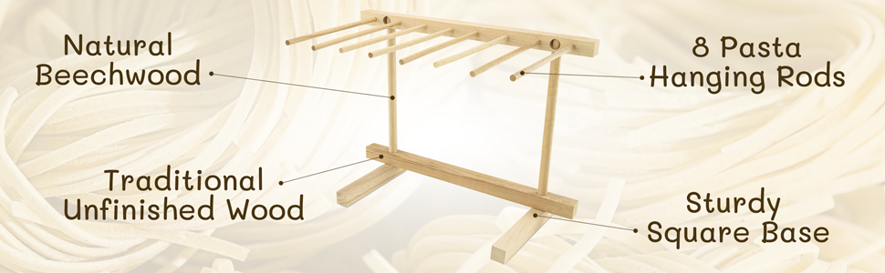 Southern Homewares Collapsible Wooden Pasta Drying Rack