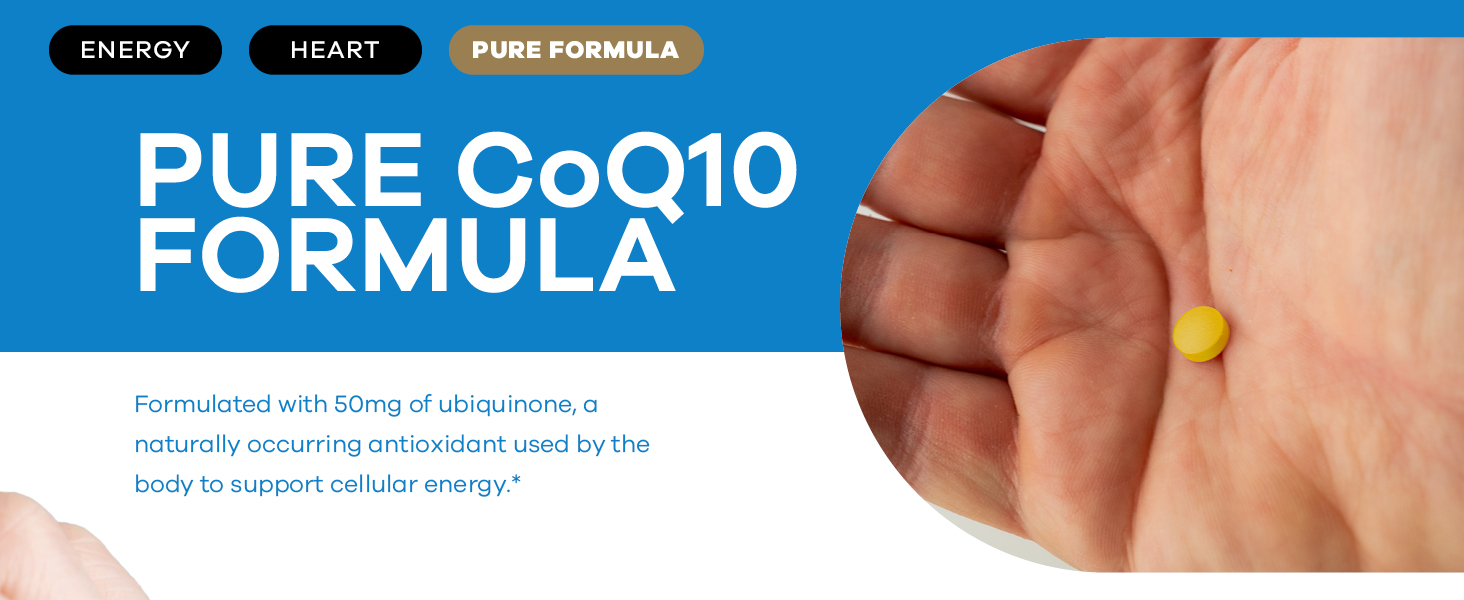 FREEDA CoQ10 50mg Kosher Vegan Cardiovascular Heart Health Blood Pressure Support Gum Health Aging