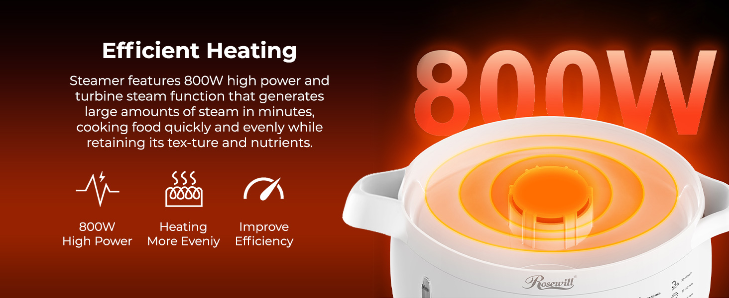 steamer with powerful heating