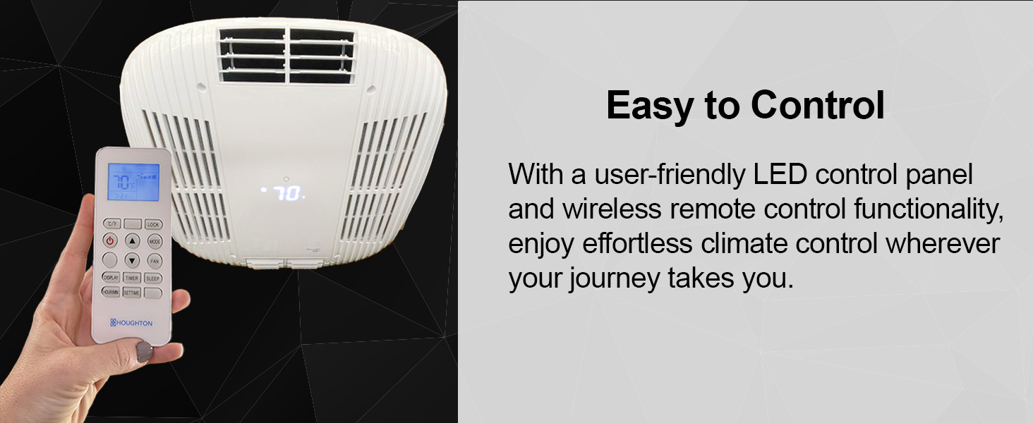 easy to control. user friendly LED control panel and wireless remote control