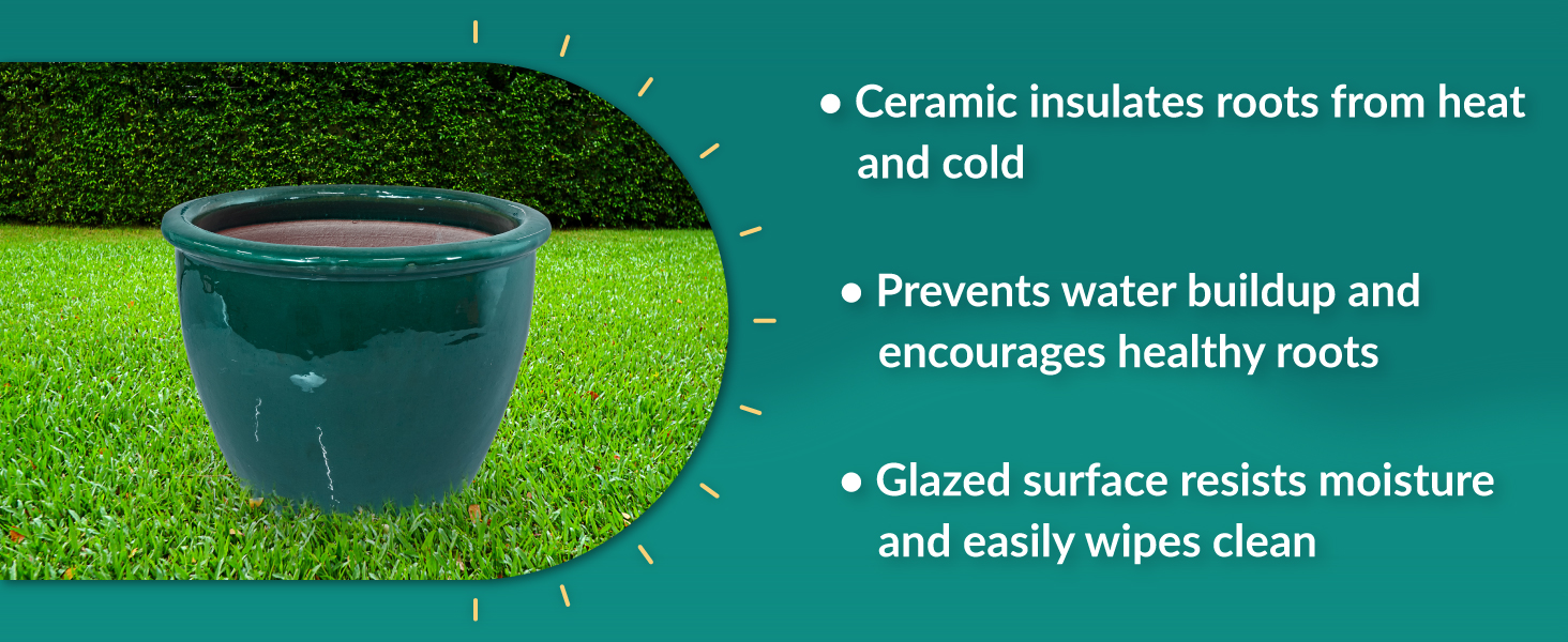 insulates roots from heat and cold prevents water build encourages healthy roots easy to clean