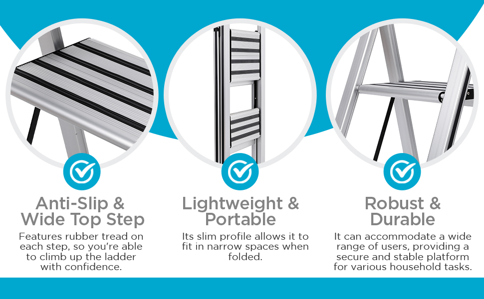 board laddee adult flip seat 2-step person platform multi-position aluminio people helper trabajo