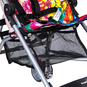 under carriage basket, 5 point safety harness
