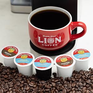 Lion Pods gold hazelnut chocolate macadamia vanilla decaf