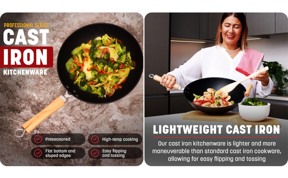 Joyce Chen Professional Series Cast Iron Kitchenware