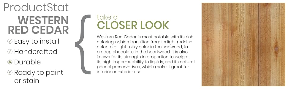 Rustic Material - Wester Red Cedar