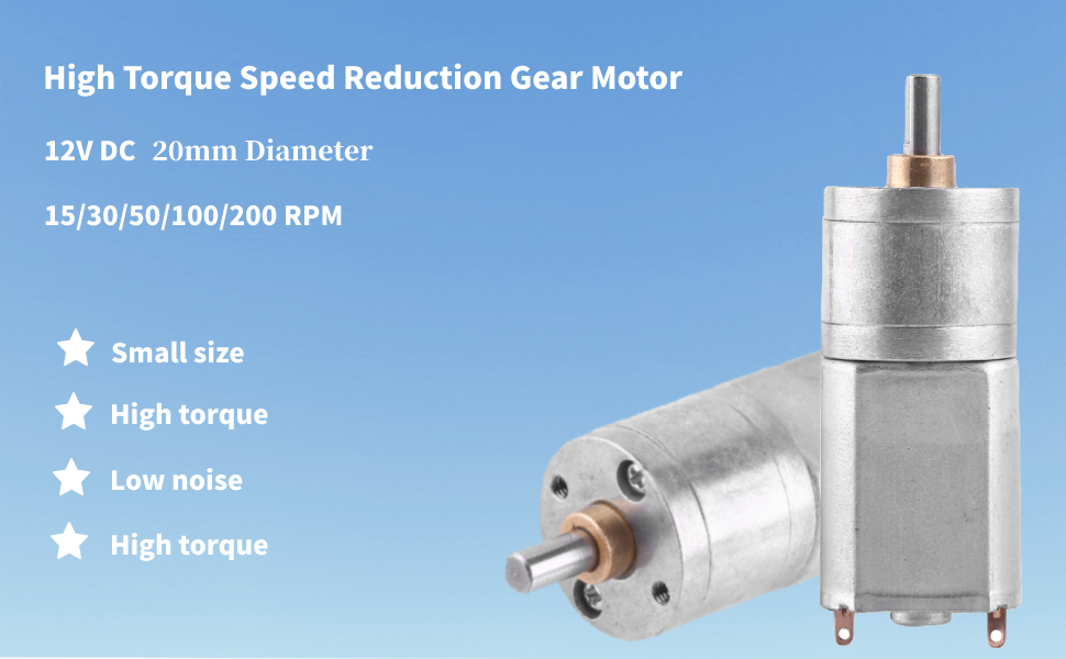 12V DC high torque speed reducer gear motor