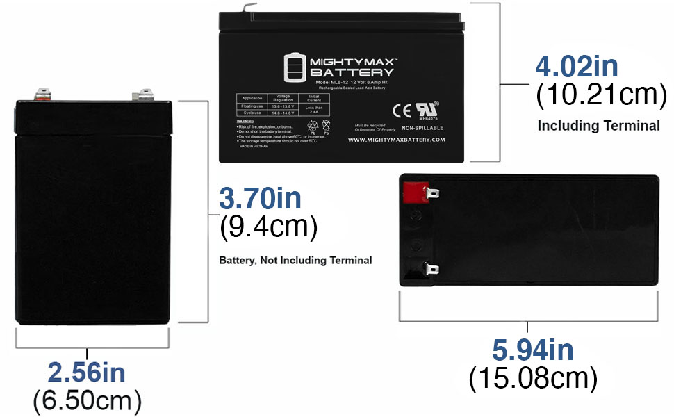 replacement battery for scooter mighty max ml8-12 ub1280 replacement battery for alarm fios