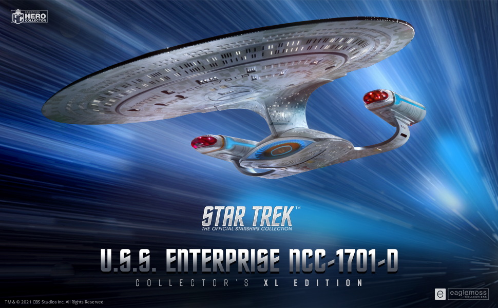 star trek starships, star trek starships XL, U.S.S Enterprise NCC-1701-D, eaglemoss, hero collector