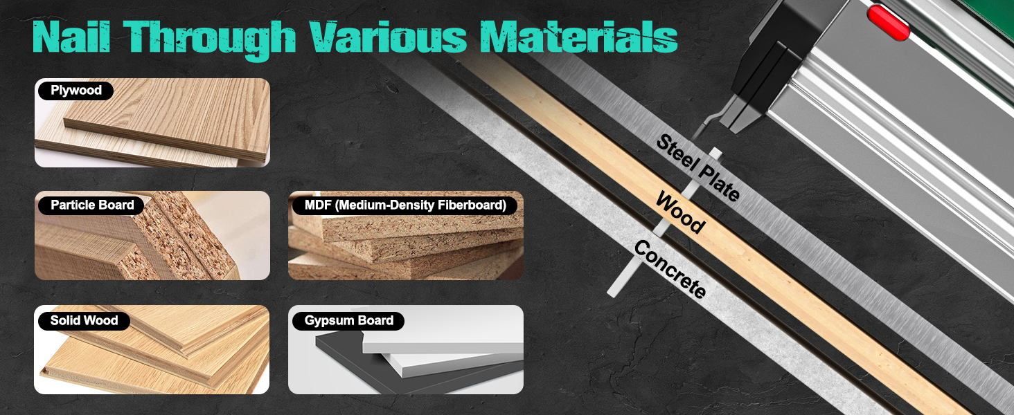 Nail Through Various Materials