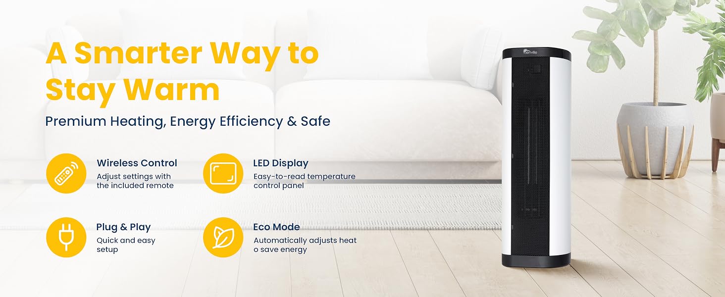 Electric Heater with Remote Control