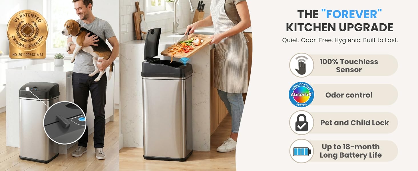 13 gallon sensor trash can stainless steel better than simplehuman kitchen bin