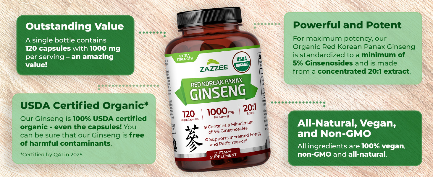 supplements natural ginseng capsules ginsenoside yohimbine men panax ginseng non gmo gensing panax