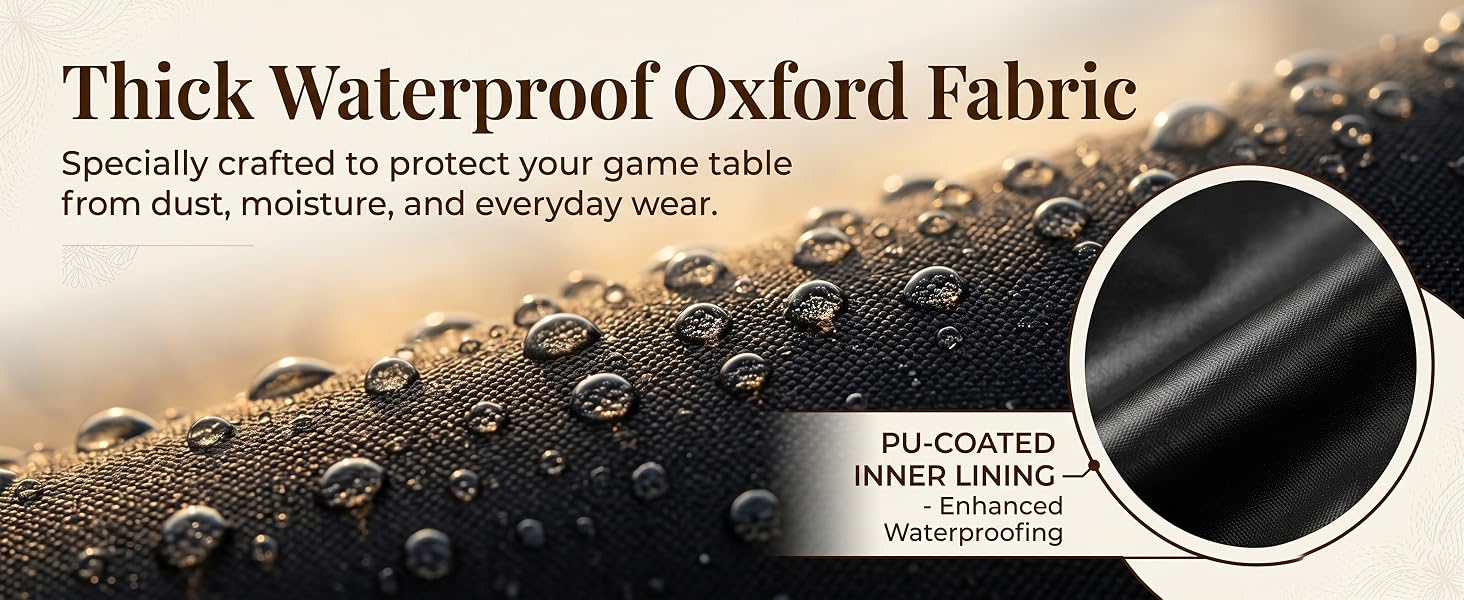 32 inch infinity game table cover thick waterproof oxford fabric pu coated lining moisture guard