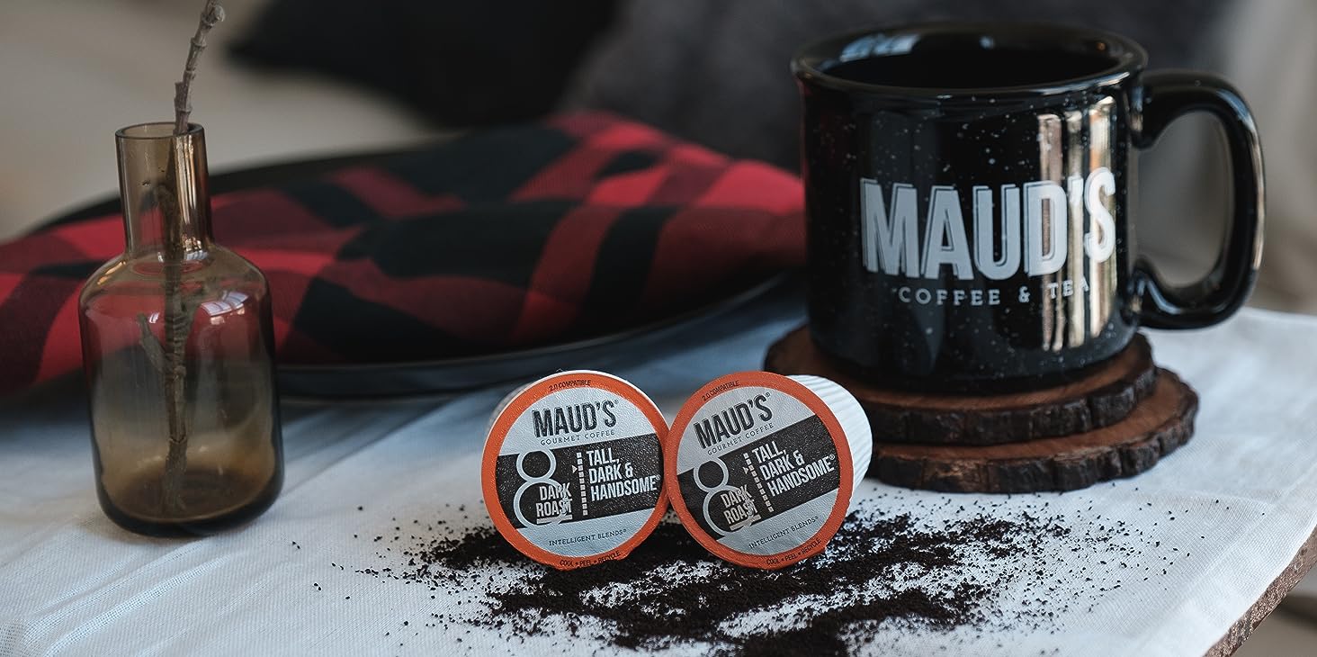 maud's tall dark and handsome coffee pods