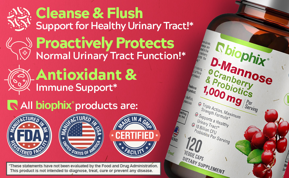 d-mannose d mannose supplements women dmannose pills d- cranberry 1000mg capsules probiotic uti