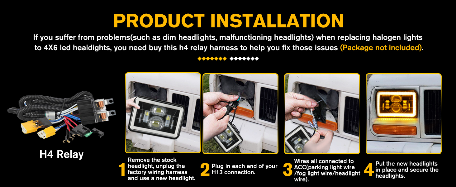 4x6 LED Headlight