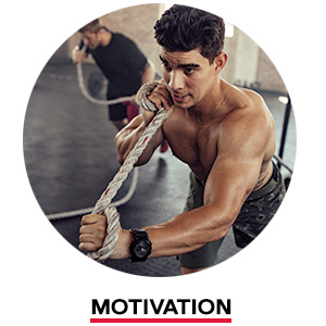 Man working out at the gym. Motivation.