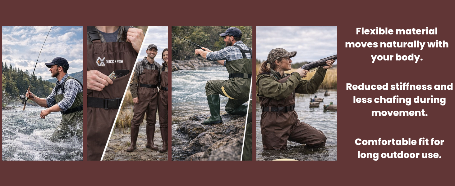 duck and fish chest wader