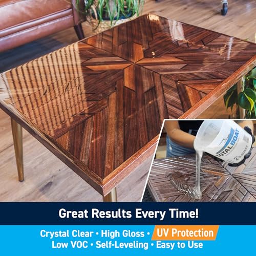 TotalBoat Table Top Epoxy Resin - 1 Gallon Kit for Bars and Countertops | Two-Part Epoxy Coating for Bars and Tables, Woodworking, and Resin Art