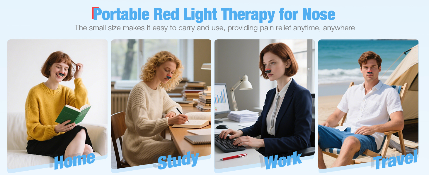 portable red light nasal therapy device