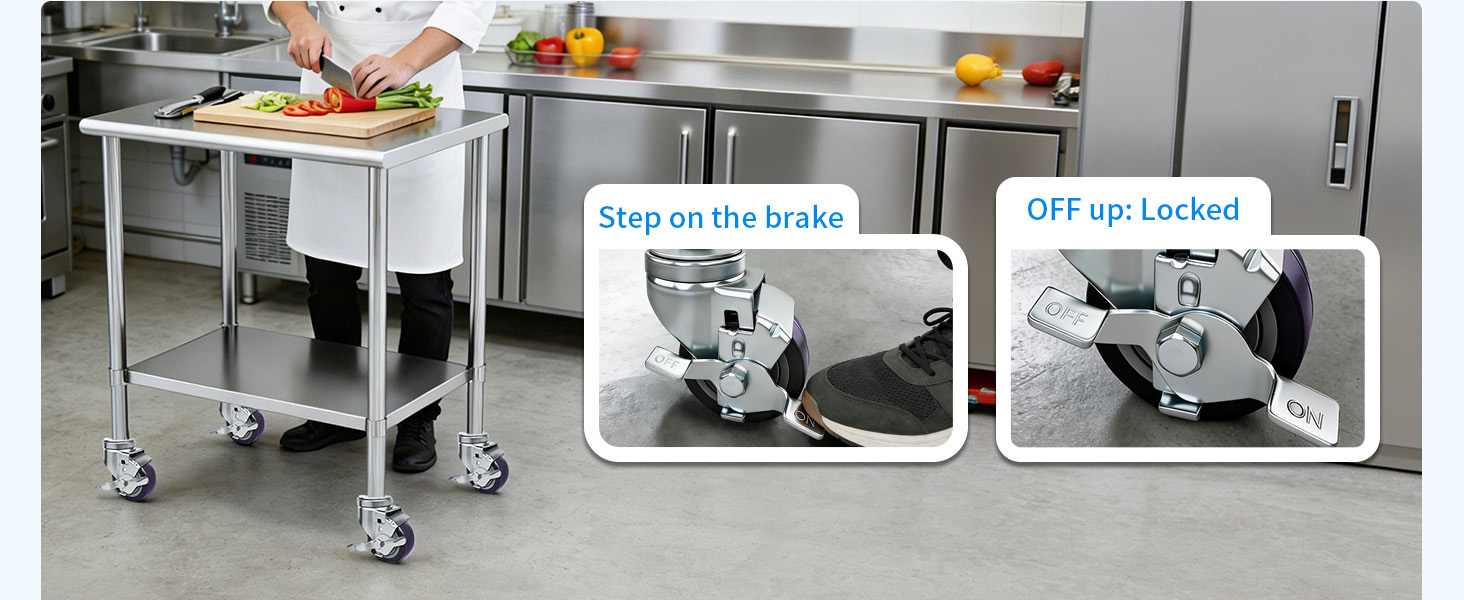 MySit 4 inch Work Table Caster Wheels
