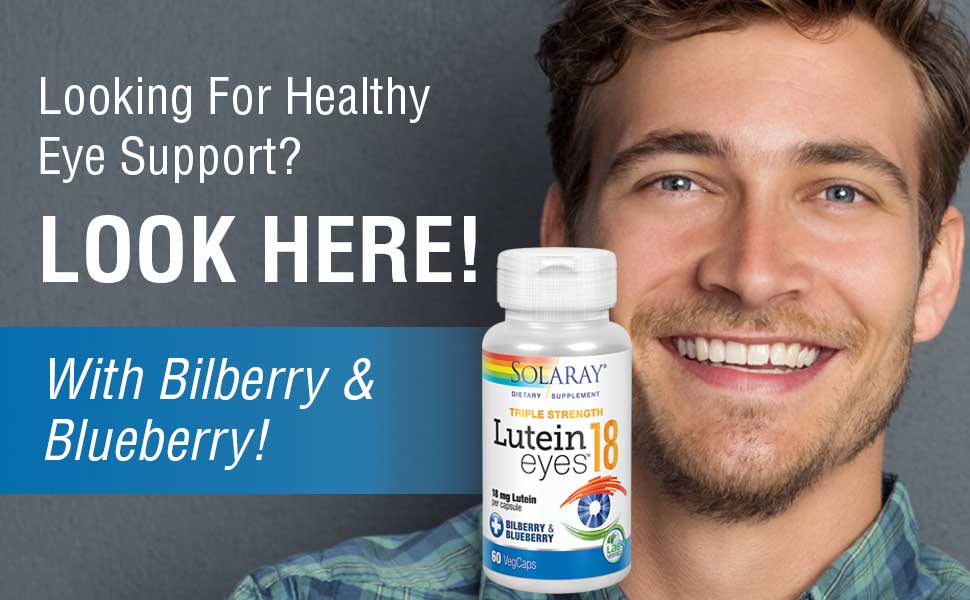 Solaray Triple Strength Lutein Eyes 18 mg Eye Macular Health Natural Lutein and Zeaxanthin 60 Count