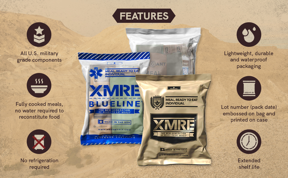 XRME Ready to eat meals features