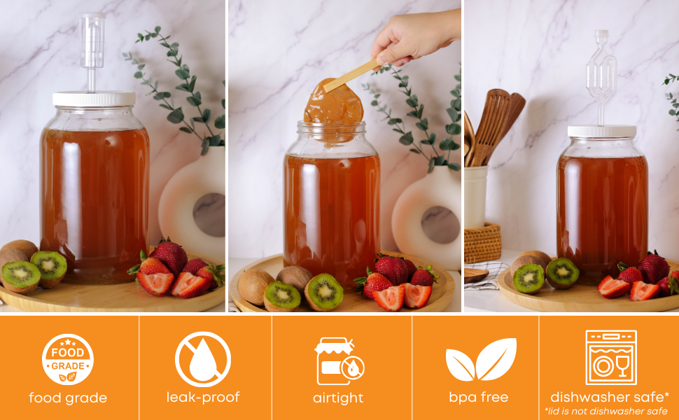 these glass jars are airtight, bpa free, and food grade