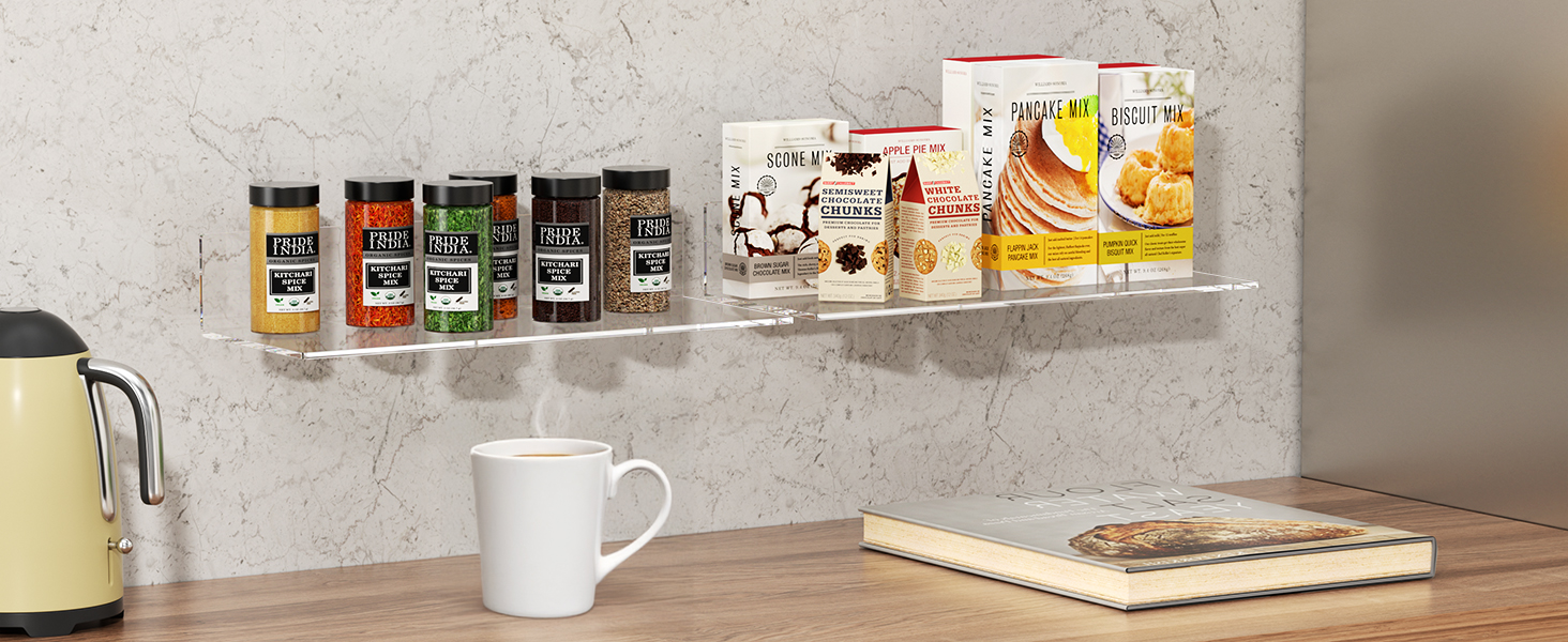 acrylic floating shelf