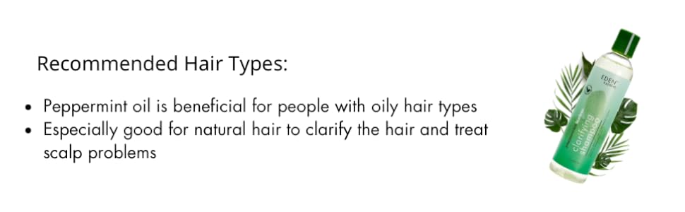 Peppermint Tea Tree hair collection by EDEN BodyWorks is great for oily hair and natural looks