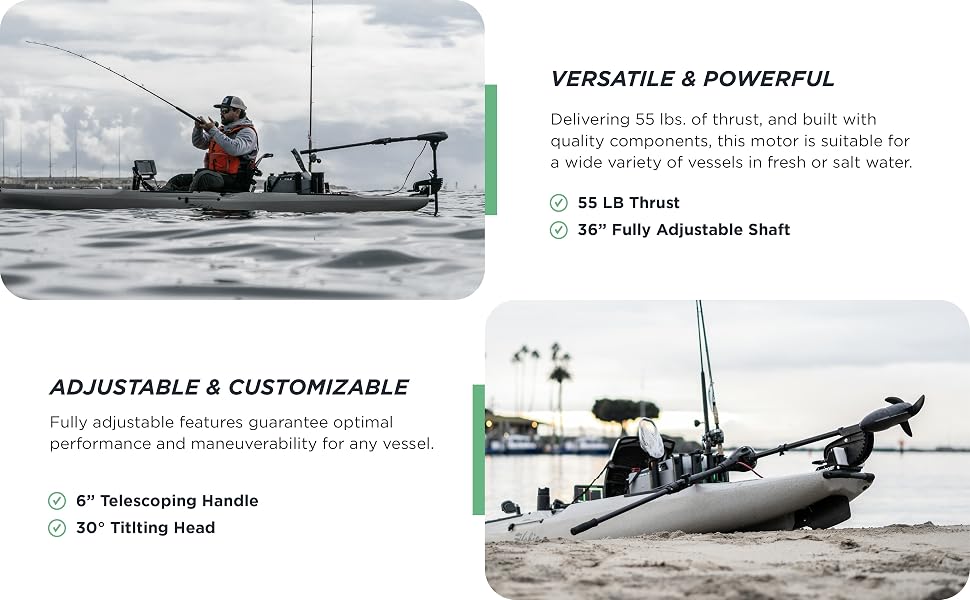 adjustable and versatile, freshwater, saltwater, 6 inch telescoping handle, newport vessels