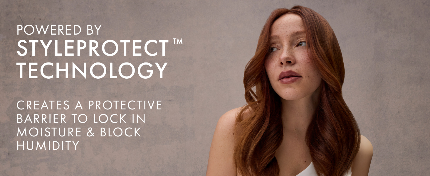 Woman with wavy, healthy-looking hair next to text about benefits.