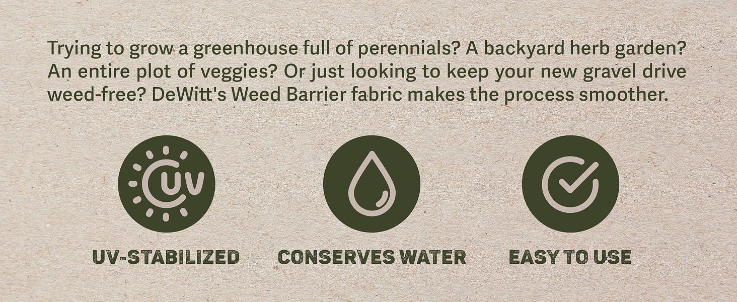 DeWitt P5 Pro 5 Commercial Landscape 5-Oz Weed Barrier Fabric, 5 x 250&amp;#39; (2 Pack)